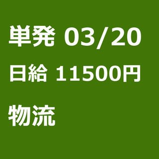【急募】 03月20日/単発/日払い/江東区:未経験大歓迎！倉庫...