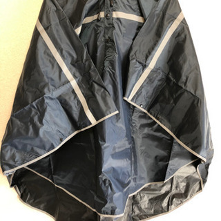 新品！　自転車対応ポンチョ　紺色　レインコート