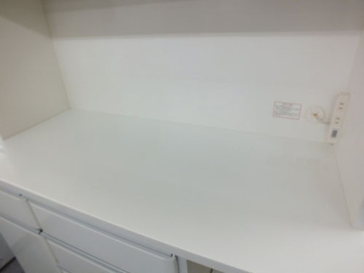 "当店人気白鏡面家具”大型キッチンボード 食器棚 レンジボード  ホワイト