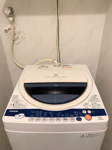 【TOSHIBA】乾燥機能付き洗濯機6kg