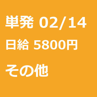 【急募】 02月14日/単発/日払い/日高市:(コピー)❄期間限...