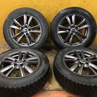 【GOODYEAR ICENAVI 6 185/60R15】スタッドレス 4本【Weds NIRVANA 社外 15インチ 6J5HPCD100+43】2017年製　　(VTE105) クレジットカード QR決済可能