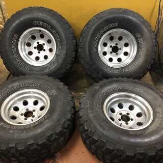【YOKOHAMA GEOLANDAR M/T 35X12.50R15 LT】夏タイヤ 4本【ミッキートンプソン 社外 15インチ 8J5HPCD114.3-28】深リム　(VTX49) クレジットカード QR決済可能