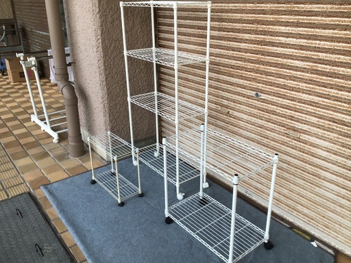 メタルラック　ホワイト3本セット