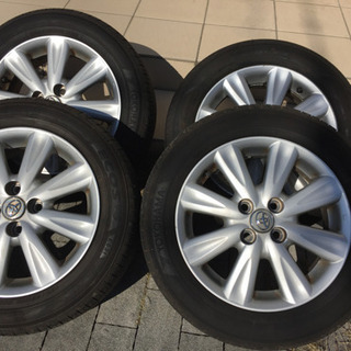 185/60r15 5.5j +45 トヨタ純正ホイール サマータイヤ19年製 ヨコハマ3