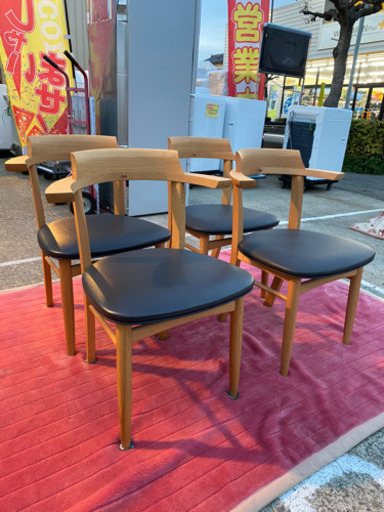 ダイニングチェア 4脚セット 柏木工 ナラ材 大塚家具