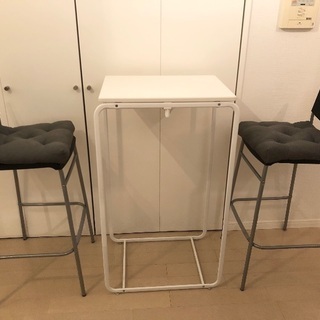 IKEA ハイチェアー2脚&ハイテーブル　セット