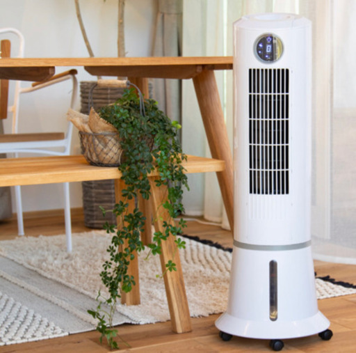 【99.9％新品】リモコン付き タワー型冷風機