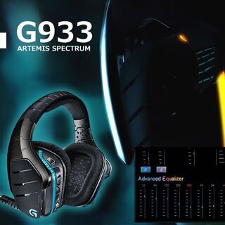 ★美品！Logicool G933 ロジクール ワイヤレス 7.1 サラウンド ゲーミング ヘッドセット★の画像