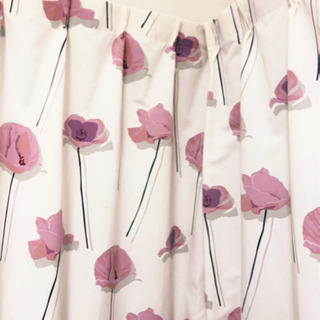 【お譲り先決定】ミラーレース＋花柄カーテンセット おしゃれ 北欧風 遮光 花柄カーテン しっかり遮光 の画像