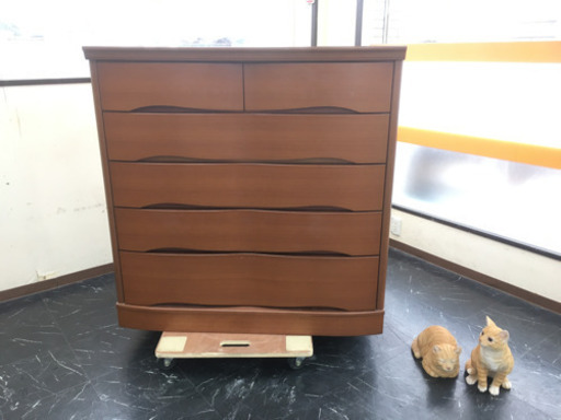 【成約御礼】桐製タンス[府中家具]天然木/ウレタン樹脂塗装/チェスト[中古品]¥13,200