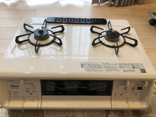 美品　Paloma　ガスコンロ　プロパン用 水なし両面焼グリル