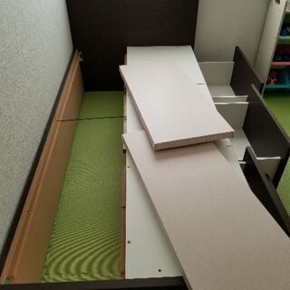 シングルベッド　マットレス付き　収納　コンセントの画像