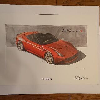 フェラーリ他、スーパーカーのデザインスケッチ