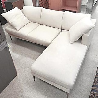 ソファー　エムケーマエダ家具　ソファ MKマエダ L字型 ソファ 3人掛け 布地 長椅子＆クッション カウチソファ