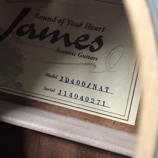 ★ＪamesアコースティックギターJD400/NAT ★【中古品・美品】の画像