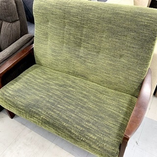 新生活応援セール　50％OFF　中古 2Pソファ　グリーンの画像