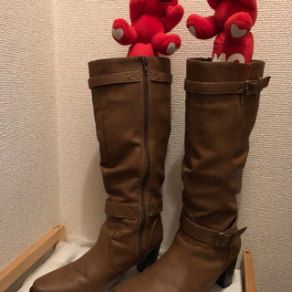 ブラウン ロングブーツ