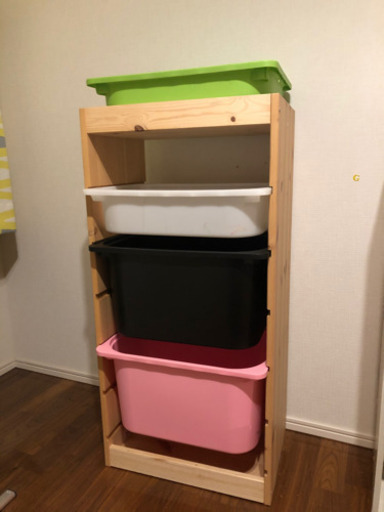 IKEA おもちゃ　収納　棚　ボックス4つ　トロファスト