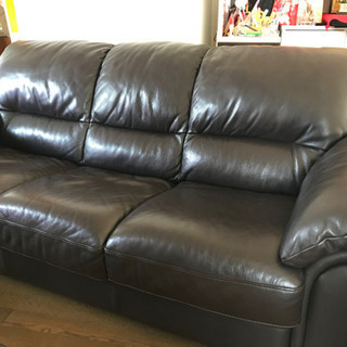 大塚家具　高級本革ソファ&オットマン　※値下げしました