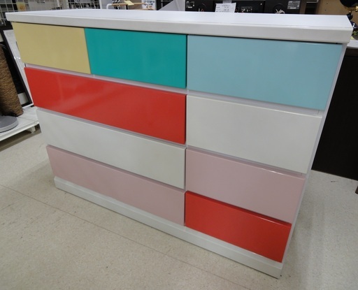 アルファタカバ  4段チェスト ワイド レール付 120-4 トレビ【ユーズドユーズ名古屋天白店】