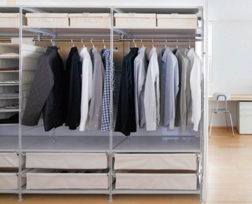 無印良品ユニットシェルフ帆布バスケットの引き出しストッパー (らっこ