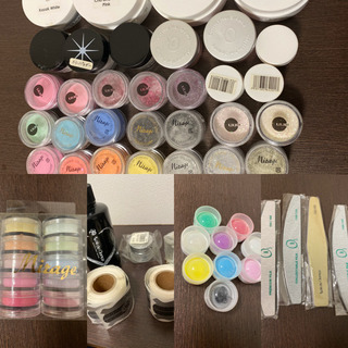 大量‼️ネイルセット💅スカルプパウダー40種以上❗️リキッドなど新品✨
