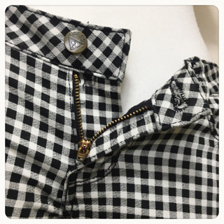 ご購入者様決定［GUESS ®️JEANS］ギンガムチェック  スキニー ストレートパンツ白黒の画像