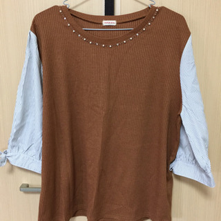 袖切り替えカットソー