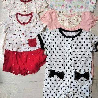 女の子 ロンパース 60 70 80 90 夏 5枚セット