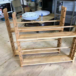 木製棚◆CDコミック棚2個セット