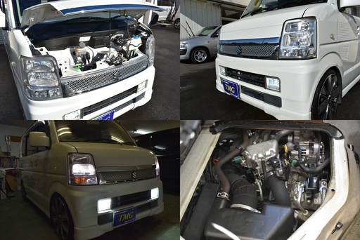 スズキ エブリィワゴンPZターボスペシャル♪車高調☆16インチAW