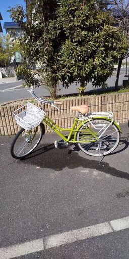 北欧スタイル ２６インチ自転車 オリーブグリーンあさひ