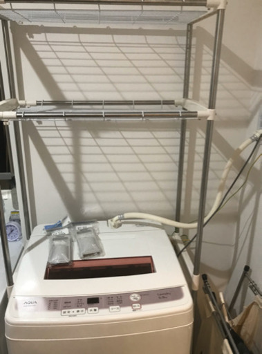 洗濯機　6kg   ラック　クリーナー予備２つ付き　ラック付き
