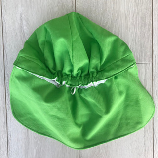 値下げ☆園庭帽☆黄緑☆きみどり☆日除け付き☆名入れ無し☆幼稚園☆保育園