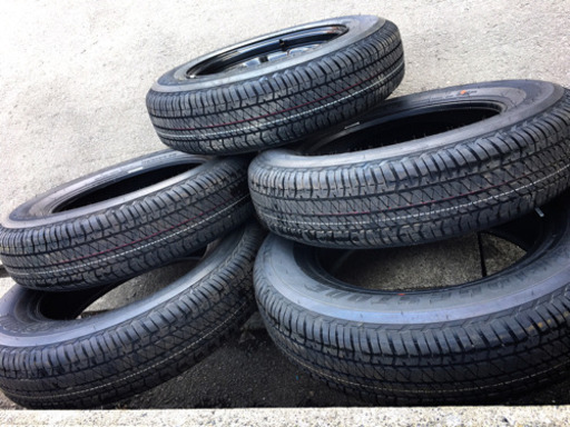 ジムニー 175/80R16 BS 4本＋スペアスチール付1本 新車外しタイヤ