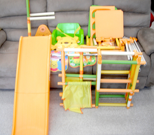 くまのプーさんおりたたみロングスロープ キッズパークSP 2～5才 20kgまで 野中製作所 ジャングルジム ブランコ すべり台 鉄棒 ☆ PayPay(ペイペイ)決済可能 ☆ 札幌市 北区 屯田