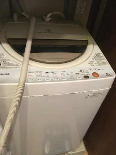 洗濯機　TOSHIBA製　3/22AM取りに来れる方