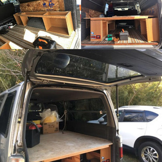 個人出品　4WD！バンライフ♪車中泊♪ハイエーススーパーGL  FFヒーター　スノボ　サーフィン　釣りに　自家用車使用の画像