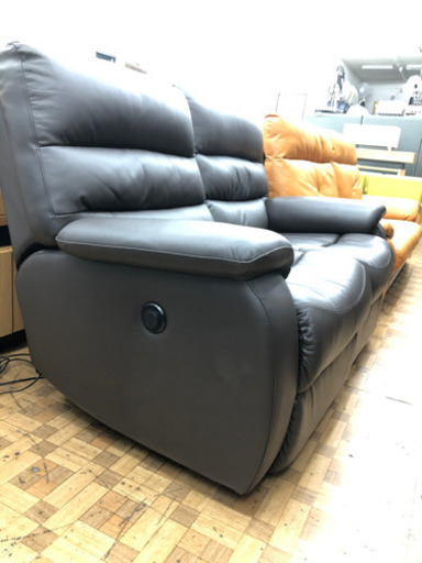 値下げ↓【ニトリ】2人用電動ソファ リビングソファ 合皮?自社配送時?代引き可?※現金、クレジット、スマホ決済対応※