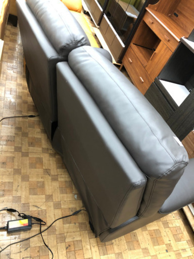 値下げ↓【ニトリ】2人用電動ソファ リビングソファ 合皮?自社配送時?代引き可?※現金、クレジット、スマホ決済対応※