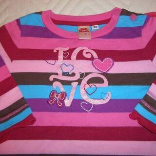 ◆オシュコシュ【Oshkoshカバーオールつなぎ+長袖Tシャツ】サイズ70◆ピンク系防寒の画像