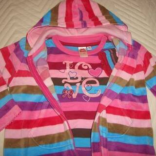 ◆オシュコシュ【Oshkoshカバーオールつなぎ+長袖Tシャツ】サイズ70◆ピンク系防寒の画像