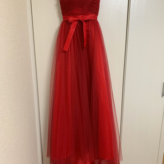 二次会 カラードレス 赤