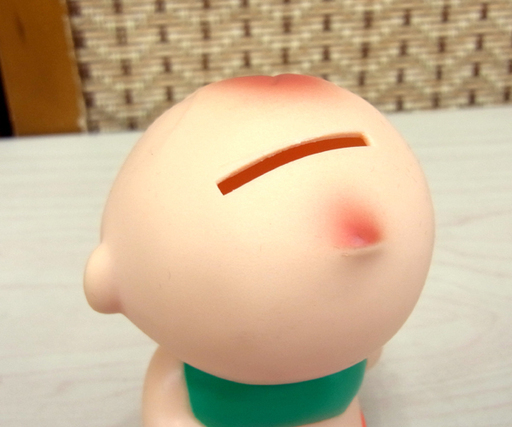 昭和レトロ レア 東洋水産 ノベルティグッズ マルちゃん ソフビ人形 貯金箱 青台 南12条店 