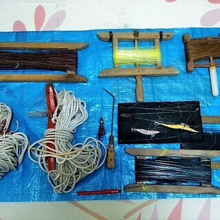 ★★USED10点!!イカ釣り用?・釣り用の糸巻き・ロープ・ジギ...
