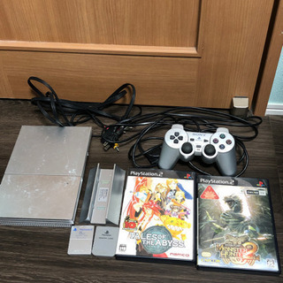 PS2 SCPH-90000 サテンシルバー＋ソフト2本セット