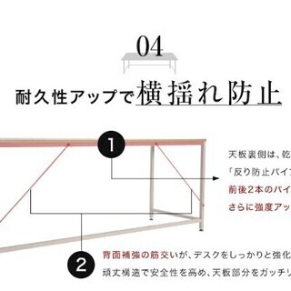 【ほぼ未使用・美品】パソコンデスク デスク 幅180cm ワークデスク シンプルデスク オフィスデスク PCデスク 学習デスク 机 つくえ テレワーク 学習机 勉強机 パソコン机 パソコン台 おしゃれ 木製　サイズ：幅180x奥行60x高さ72cmの画像