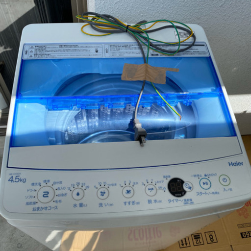 美品！4.5キロ全自動洗濯機　2019年製