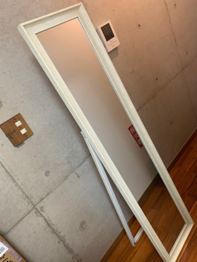 【最終値下げ】ナチュラルアンティークな木の縁の全身鏡